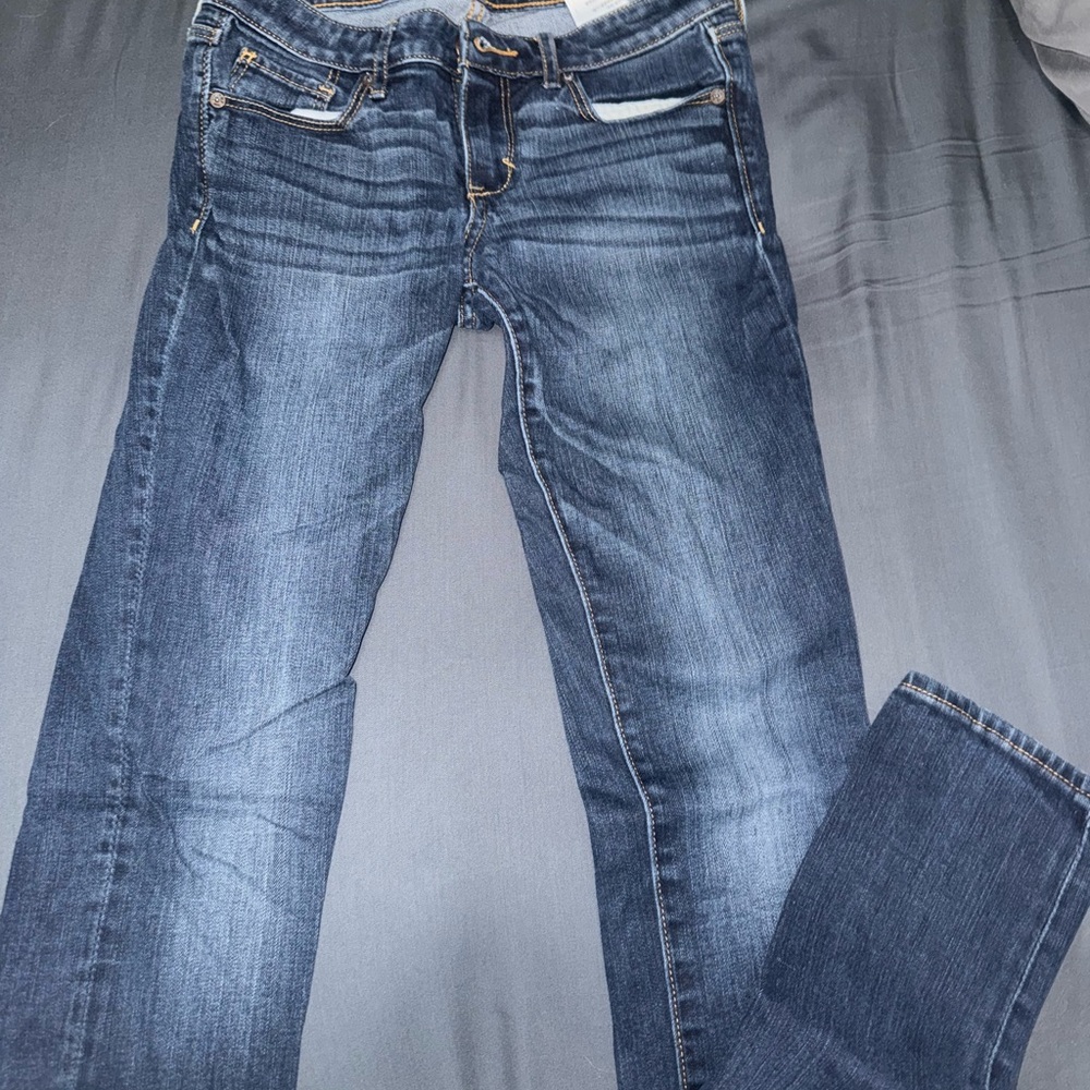 Abercrombie & Fitch Dark Blue Straight Leg Jeans